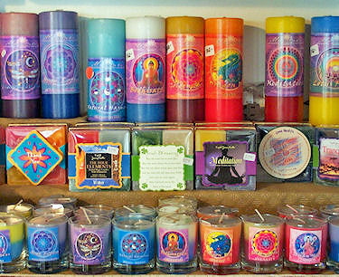 Reiki charged candles, sprititual and metaphysical gifts- available from The Mesa Creative Arts Center Gift Shop