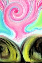 Pink Swirl transformation drawing