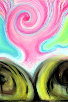 Pink Swirl transformation drawing