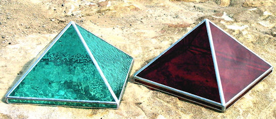 Stained glass pyramids