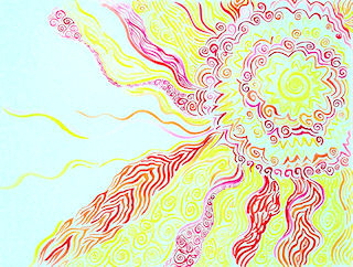 Sun doodle painting