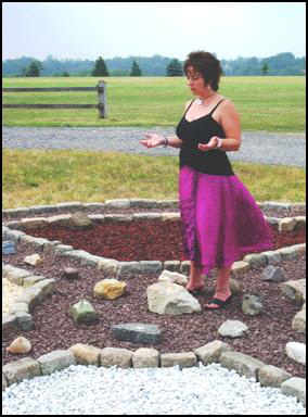 Kate in center of Medicine Wheel